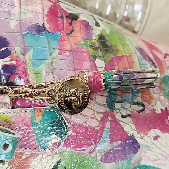 🩷💜 BRAHMIN DAYLILY MEDIUM ASHER HANDBAG & ADY WALLET 💜🩷 - Picture 4 of 15